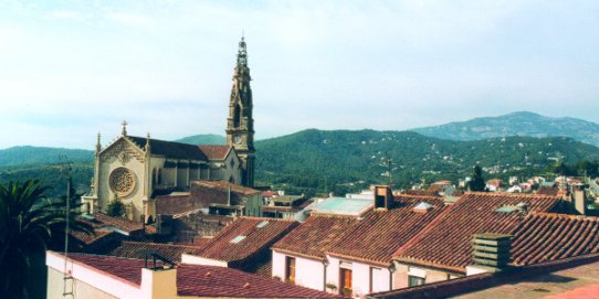 Vista de l'església de Sant Esteve.