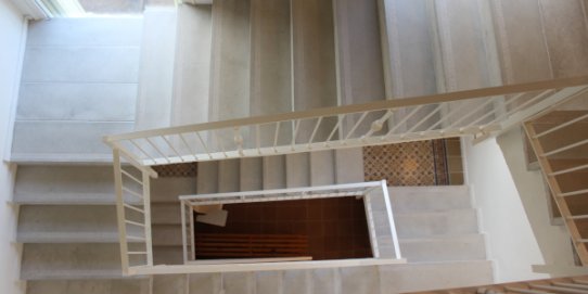Imatge de la nova escala de l'Escola Municipal de Música Torre Balada.
