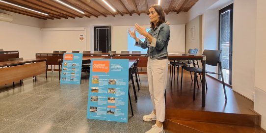 La regidora de Transparència i Bon Govern, Yolanda Rivera, durant l'acte en què s'han donat a conèixer els resultats dels pressupostos participatius 2024.