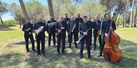 Imatge d'arxiu de la Cobla Jovenívola de Sabadell.