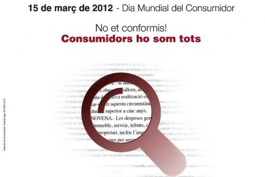 Fragment del pòster commemoratiu del Dia Mundial del Consumidor 2012