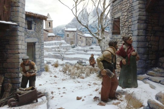 Imatge d'un dels diorames de la 63a Exposició de Pessebres de la Capella de Montserrat