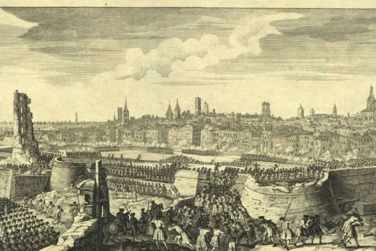 Imatge del setge de Barcelona l'11 de setembre de 1714