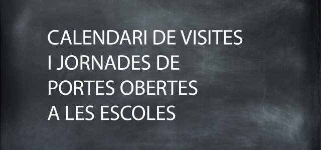 Calendari de visites i portes obertes als centres escolars
A partir del 21/02
Tota la info aquí